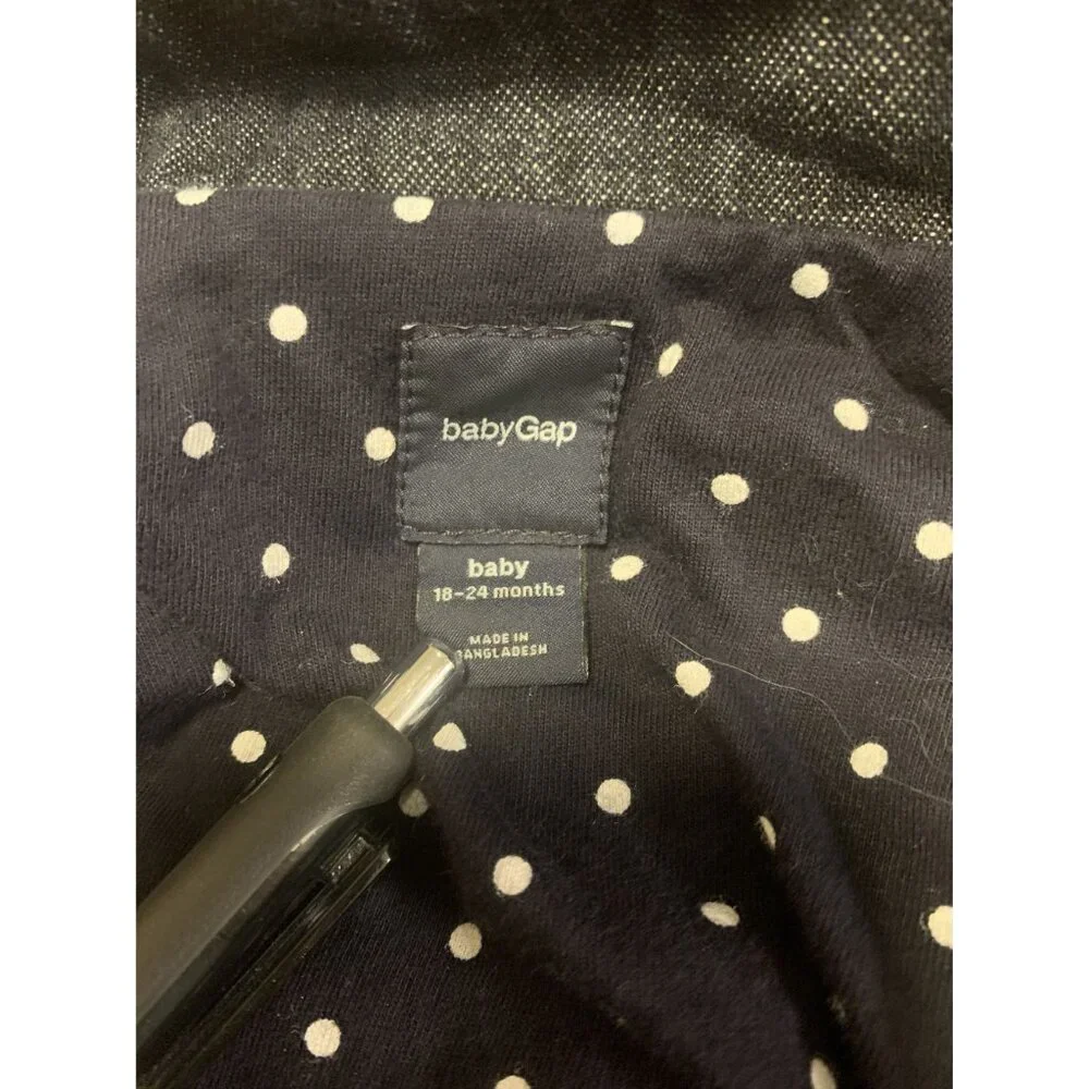 BabyGap Baby 18-24M Denim Polka‎ Dot Jacket 100% Cotton